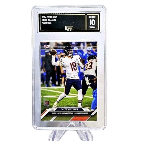 CALEB WILLIAMS TOPPS NOW 2024 RC GEM MINT 10 Stamps Passing Record BEARS #14 - Picture 4 of 4
